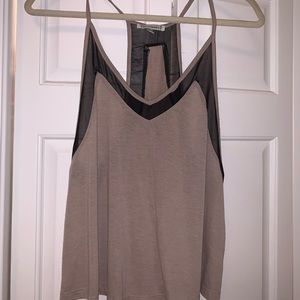 Lucca Couture Tan and Black Tank Top